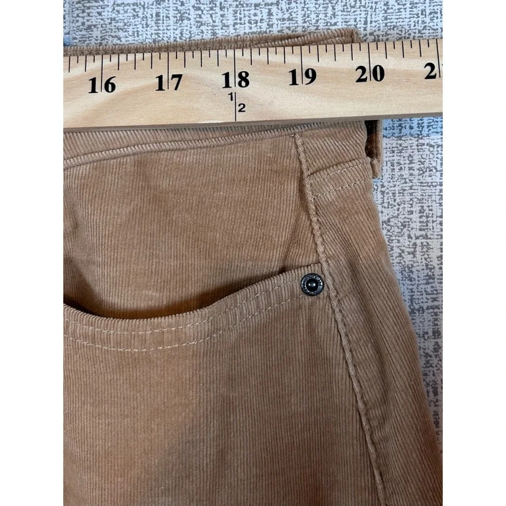 NYDJ Womens Tan Corduroy High Rise Midi Skirt‎ Lift Tuck Technology Size 18 Plus